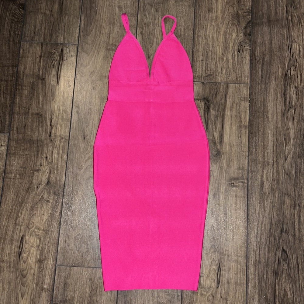 Femme LA XS Hot Pink Bodycon Dress Bandage